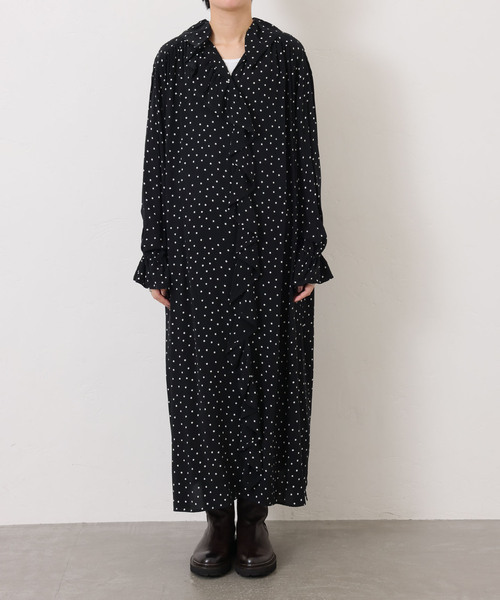 JOURNAL STANDARD LUXE（ジャーナルスタンダード　ラックス）の「Cu/Rローン フリルパフワンピース（ワンピース・レディース・ブラック系その他・FREE）」の3枚目の写真