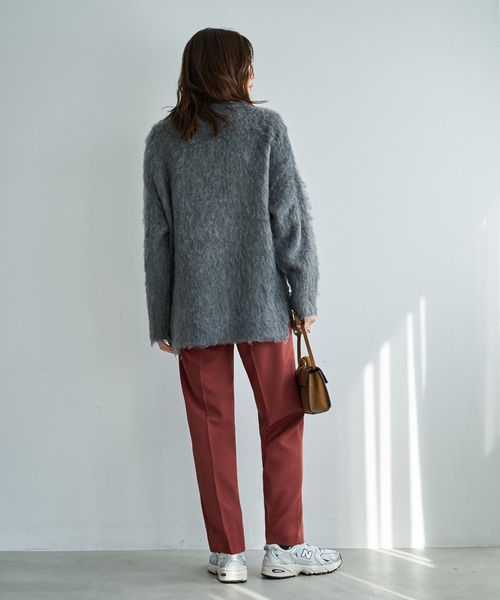 STYLE DELI(スタイルデリ)の「【LUXE】ふわふわ毛起こしブークレプルオーバー(ニット/セーター・レディース・イエロー系/ダークグレー/ピンク・FREE)」の13枚目の写真