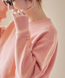 coen（コーエン）の「【選べる6色展開   スプリングカラー】袖刺繍 スウェットライクハイゲージニット（ニット/セーター）」