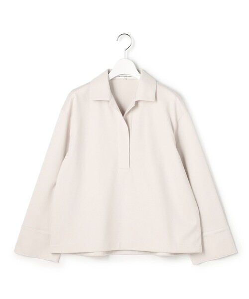 23区 S(ニジュウサンクチイサイサイズ)の「コンパクトツイル スキッパー カットソー(Tシャツ/カットソー・レディース・ブラック系/ベージュ系・32)」の8枚目の写真