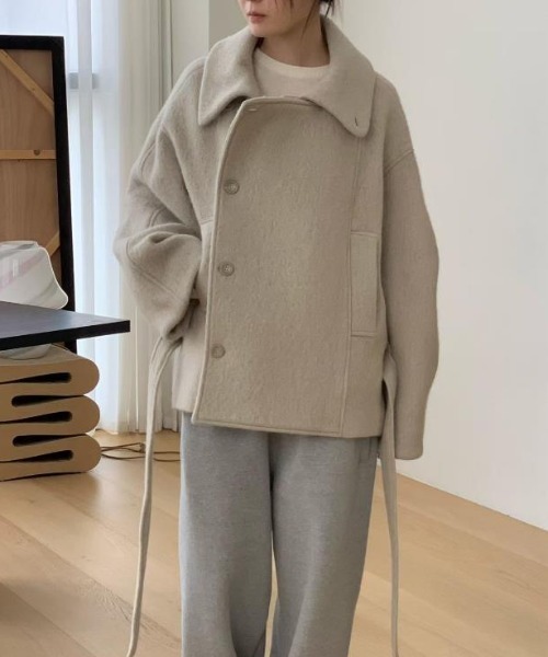 セール】ショートコート【韓国ファッション（その他アウター