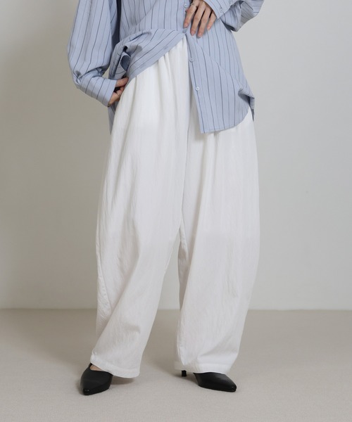 select MOCA（セレクトモカ）の「とろみイージーバルーンパンツ（その他パンツ・レディース・グレイッシュベージュ/オフホワイト・FREE）」の8枚目の写真