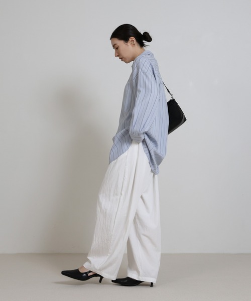 select MOCA（セレクトモカ）の「とろみイージーバルーンパンツ（その他パンツ・レディース・グレイッシュベージュ/オフホワイト・FREE）」の7枚目の写真