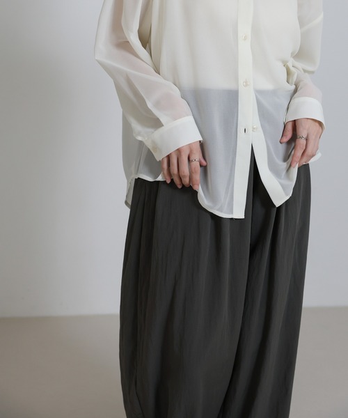 select MOCA（セレクトモカ）の「とろみイージーバルーンパンツ（その他パンツ・レディース・グレイッシュベージュ/オフホワイト・FREE）」の21枚目の写真