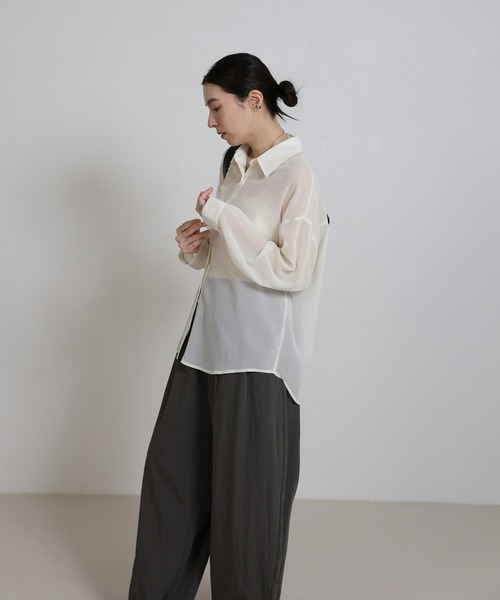 select MOCA（セレクトモカ）の「とろみイージーバルーンパンツ（その他パンツ・レディース・グレイッシュベージュ/オフホワイト・FREE）」の19枚目の写真