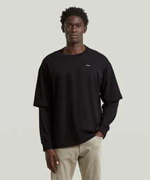 G-STAR（ジースター）の「Double Sleeve Loose T-Shirt ダブルスリーブルーズオーバーサイズロングスリーブTシャツ レイヤリングデザイン（Tシャツ/カットソー）」