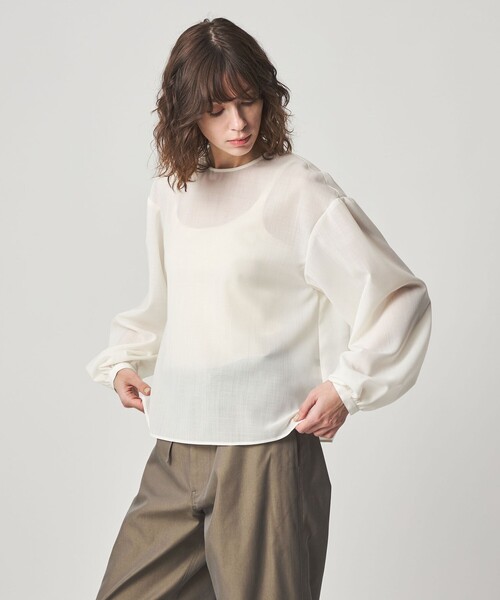 Steven Alan（スティーブンアラン）の「＜Steven Alan＞パフスリーブ ブラウス（シャツ/ブラウス・レディース・モカ/オフホワイト・M/S）」の2枚目の写真