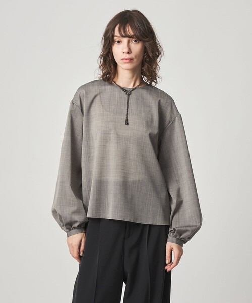 【】<Steven Alan>プリント パフスリーブ シャツ Steven Alan＞プリント パフスリーブ シャツ