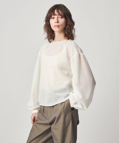 Steven Alan（スティーブンアラン）の「＜Steven Alan＞パフスリーブ ブラウス（シャツ/ブラウス・レディース・モカ/オフホワイト・M/S）」の4枚目の写真