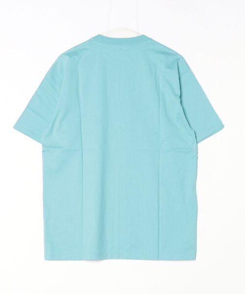 X-girl(エックスガール)の「BI COLOR OVAL LOGO S/S TEE(Tシャツ/カットソー・レディース・ブラック/ライトブルー/ホワイト・S/M/L)」の4枚目の写真