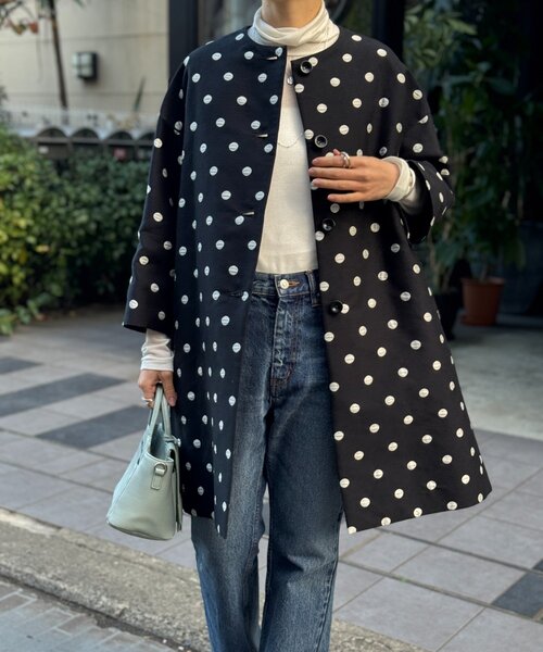 BEARDSLEY（ビアズリー）の「ドットコート（その他アウター・レディース・ブラック・FREE）」の6枚目の写真