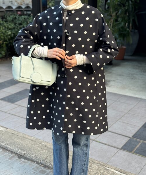 春セール！！BEARDSLEY ドット柄 ロングコート 春セール！！BEARDSLEY ドット柄 ロングコート 楽天市場】コート