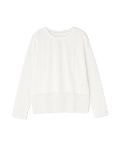 NATURAL BEAUTY BASIC(ナチュラルビューティーベーシック)の「◇レースドッキングカットソー(Tシャツ/カットソー・レディース・ブラック/オフホワイト・FREE)」の13枚目の写真
