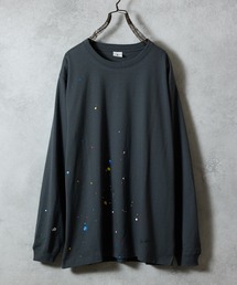 NUMBER (N)INE（ナンバーナイン）の「HAND PAINTED BASIC HEM PRINTED L/S T-SHIRT / ハンドペイント ベーシック ワンポイント ロゴプリント ロンT（Tシャツ/カットソー）」