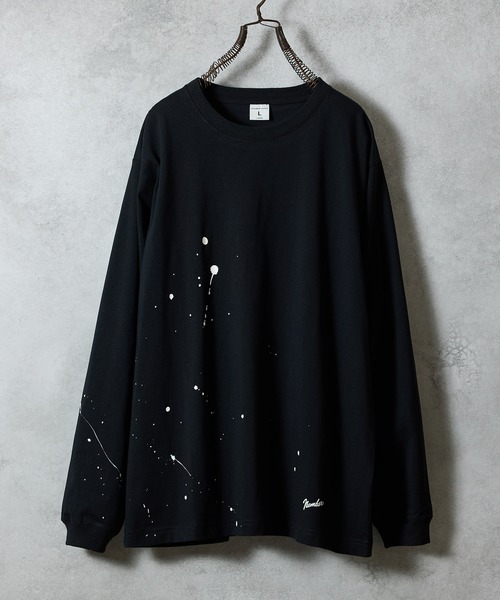 NUMBER (N)INE（ナンバーナイン）の「HAND PAINTED BASIC HEM PRINTED L/S T-SHIRT / ハンドペイント ベーシック ワンポイント ロゴプリント ロンT（Tシャツ/カットソー・メンズ・ホワイト系その他2/グレー/ブラック/ブラック系その他2/ホワイト/グレー系その他2・M/L/XL）」の4枚目の写真