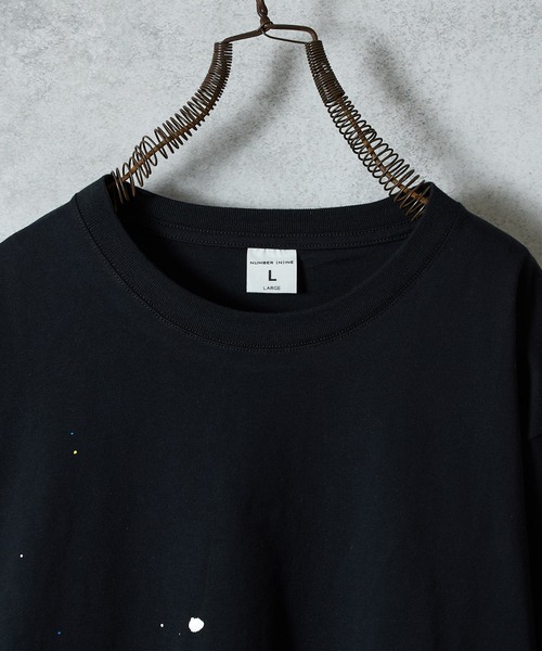 NUMBER (N)INE（ナンバーナイン）の「HAND PAINTED BASIC HEM PRINTED L/S T-SHIRT / ハンドペイント ベーシック ワンポイント ロゴプリント ロンT（Tシャツ/カットソー・メンズ・ホワイト系その他2/グレー/ブラック/ブラック系その他2/ホワイト/グレー系その他2・M/L/XL）」の8枚目の写真