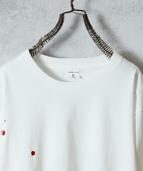 NUMBER (N)INE（ナンバーナイン）の「HAND PAINTED BASIC HEM PRINTED L/S T-SHIRT / ハンドペイント ベーシック ワンポイント ロゴプリント ロンT（Tシャツ/カットソー・メンズ・ホワイト系その他2/グレー/ブラック/ブラック系その他2/ホワイト/グレー系その他2・M/L/XL）」の13枚目の写真