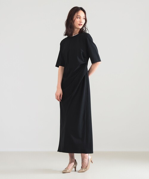 Demi-Luxe BEAMS（デミルクス ビームス）の「アシンメトリー タック バイアス ワンピース（ワンピース・レディース・グレー/ブラック・36/38）」の8枚目の写真