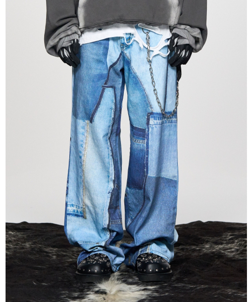 SCHISM INDUCING(スキズムインデューシング)の「FRANKENSTEIN JEANS BLUE(デニムパンツ・レディース・その他・M/L/XL)」の14枚目の写真