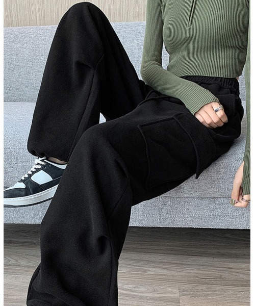 SallyLunn(サリーラン)の「スウェットスロレートカーゴパンツ(カーゴパンツ・レディース・ブラック/グレー・MEDIUM/LARGE)」の7枚目の写真