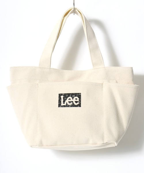 Lee(リー)の「Lee/リー キャンバス バンダナ柄 ロゴ ワンポイントプリント ミニトートバッグ/ランチバッグ/レディース メンズ(トートバッグ・レディース・ブラック/オフホワイト・FREE)」の1枚目の写真