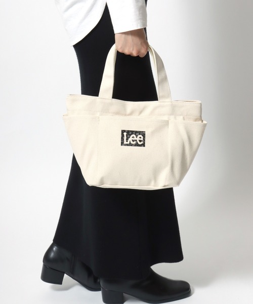 Lee(リー)の「Lee/リー キャンバス バンダナ柄 ロゴ ワンポイントプリント ミニトートバッグ/ランチバッグ/レディース メンズ(トートバッグ・レディース・ブラック/オフホワイト・FREE)」の14枚目の写真
