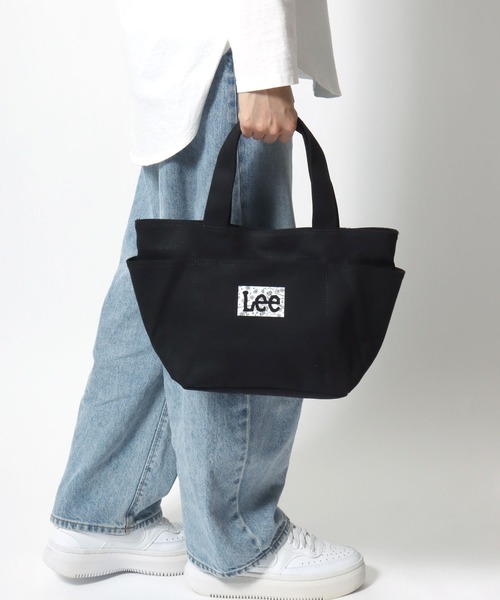 Lee(リー)の「Lee/リー キャンバス バンダナ柄 ロゴ ワンポイントプリント ミニトートバッグ/ランチバッグ/レディース メンズ(トートバッグ・レディース・ブラック/オフホワイト・FREE)」の17枚目の写真