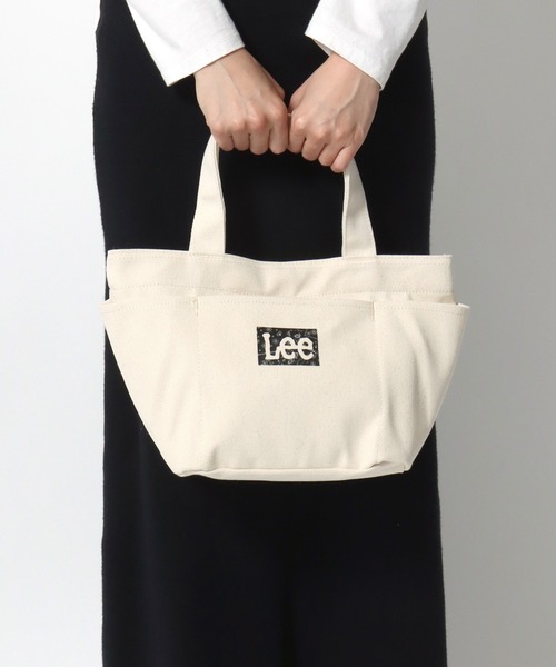 Lee(リー)の「Lee/リー キャンバス バンダナ柄 ロゴ ワンポイントプリント ミニトートバッグ/ランチバッグ/レディース メンズ(トートバッグ・レディース・ブラック/オフホワイト・FREE)」の12枚目の写真