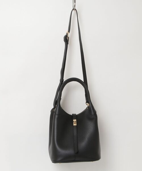 VIOLAd'ORO（ヴィオラドーロ）の「VIOLAd’ORO (ヴィオラドーロ) TRERO / V-1573 イタリアンWフェイスレザーベルトトート（ハンドバッグ・レディース・ブラック/グレー・F）」の6枚目の写真