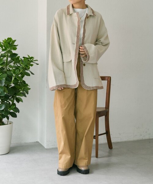 セール】花柄刺しゅうジャケット【SUM1 STYLE】（その他アウター