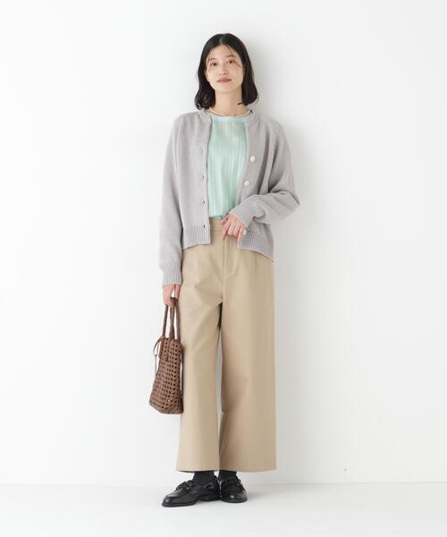 human woman(ヒューマンウーマン)の「◆【ウォッシャブル】ストライプボリュームブラウス(シャツ/ブラウス・レディース・グリーン系その他4/ブルー系その他3・MEDIUM)」の10枚目の写真