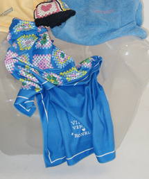 RONRON（ロンロン）の「[RRxVV] CROCHET REVERSIBLE BEACH TOWEL BLUE（タオル）」