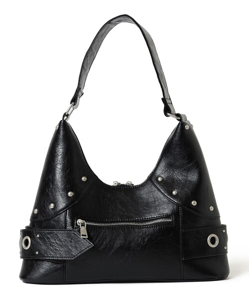 Ray BEAMS（レイビームス）の「スタッズ ベルト バッグ（トートバッグ・レディース・ベージュ/ブラック・ONE SIZE）」の5枚目の写真