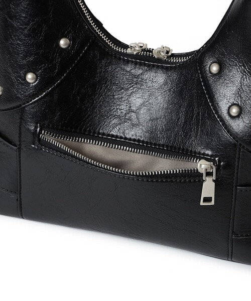 Ray BEAMS（レイビームス）の「スタッズ ベルト バッグ（トートバッグ・レディース・ベージュ/ブラック・ONE SIZE）」の8枚目の写真