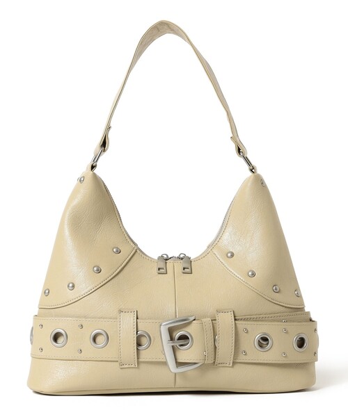 Ray BEAMS（レイビームス）の「スタッズ ベルト バッグ（トートバッグ・レディース・ベージュ/ブラック・ONE SIZE）」の11枚目の写真