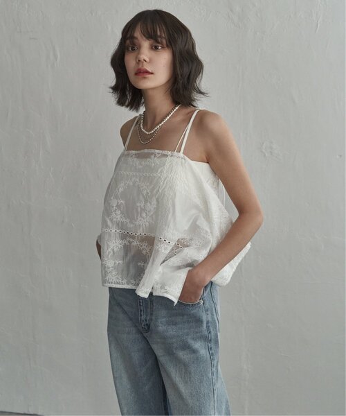 notch.(ノッチ)の「パッチワーク風刺繍キャミソール(キャミソール・レディース・オフホワイト/ブラック・M)」の11枚目の写真