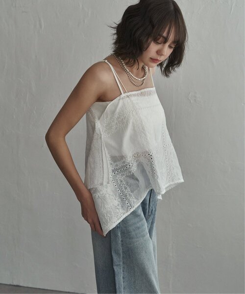 notch.(ノッチ)の「パッチワーク風刺繍キャミソール(キャミソール・レディース・オフホワイト/ブラック・M)」の12枚目の写真