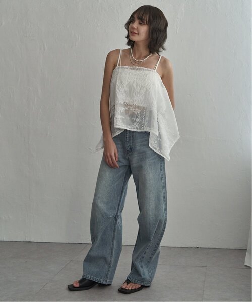 notch.(ノッチ)の「パッチワーク風刺繍キャミソール(キャミソール・レディース・オフホワイト/ブラック・M)」の13枚目の写真