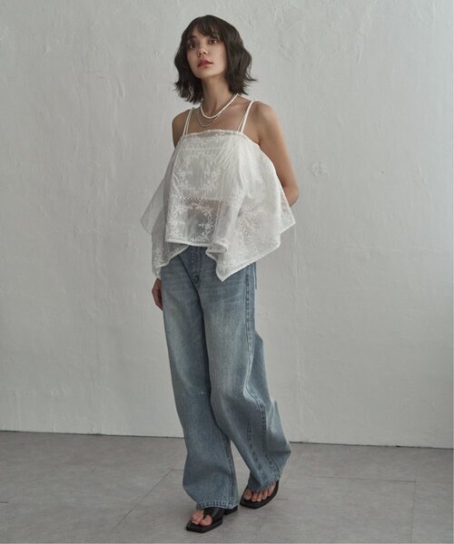 notch.(ノッチ)の「パッチワーク風刺繍キャミソール(キャミソール・レディース・オフホワイト/ブラック・M)」の14枚目の写真