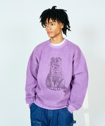THRIFTY LOOK | NHK「星野源と松重豊のおともだち」星野源様着用 THRIFTY LOOK / スリフティールック OTHER SIZE PRINTED CAT SWEAT インサイドアウト 猫 スウェット(スウェット)