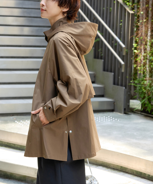 JOURNAL STANDARD relume(ジャーナルスタンダード レリューム)の「《再入荷!》撥水サーブルクロスマウンテンパーカー(マウンテンパーカー・レディース・チャコールグレー/ベージュ/カーキ・FREE)」の3枚目の写真