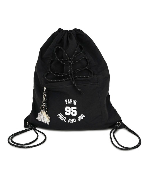 PAUL & JOE ACCESSOIRES（ポールアンドジョーアクセソワ）の「【WEB限定】【ELGAES限定】PAUL & JOE ACCESSOIRES (ポール＆ジョーアクセソワ)ナップサック PJA-B1434 95 EMBROIDERY BAG（バックパック/リュック・レディース・ブラック・FREE）」の2枚目の写真