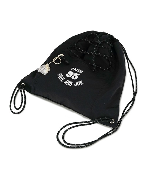 PAUL & JOE ACCESSOIRES（ポールアンドジョーアクセソワ）の「【WEB限定】【ELGAES限定】PAUL & JOE ACCESSOIRES (ポール＆ジョーアクセソワ)ナップサック PJA-B1434 95 EMBROIDERY BAG（バックパック/リュック・レディース・ブラック・FREE）」の5枚目の写真