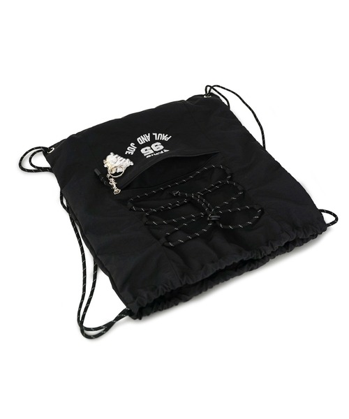 PAUL & JOE ACCESSOIRES（ポールアンドジョーアクセソワ）の「【WEB限定】【ELGAES限定】PAUL & JOE ACCESSOIRES (ポール＆ジョーアクセソワ)ナップサック PJA-B1434 95 EMBROIDERY BAG（バックパック/リュック・レディース・ブラック・FREE）」の6枚目の写真