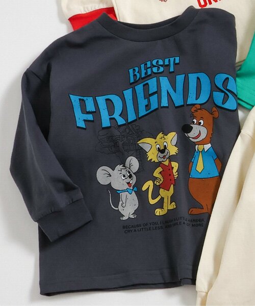 BREEZE(ブリーズ)の「ヴィンテージグラフィック長袖Tシャツ(Tシャツ/カットソー・キッズ・オフホワイト/アイボリー/チャコール/グリーン・80/90/100/110/120/130/140)」の4枚目の写真