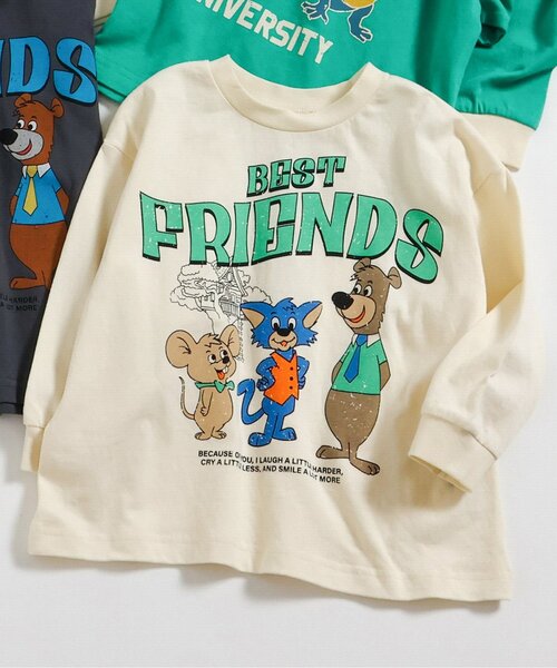 BREEZE(ブリーズ)の「ヴィンテージグラフィック長袖Tシャツ(Tシャツ/カットソー・キッズ・オフホワイト/アイボリー/チャコール/グリーン・80/90/100/110/120/130/140)」の3枚目の写真