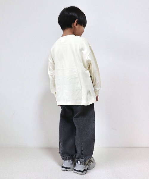 BREEZE(ブリーズ)の「ヴィンテージグラフィック長袖Tシャツ(Tシャツ/カットソー・キッズ・オフホワイト/アイボリー/チャコール/グリーン・80/90/100/110/120/130/140)」の6枚目の写真