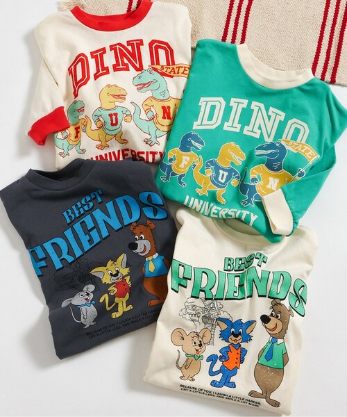 BREEZE(ブリーズ)の「ヴィンテージグラフィック長袖Tシャツ(Tシャツ/カットソー・キッズ・オフホワイト/アイボリー/チャコール/グリーン・80/90/100/110/120/130/140)」の9枚目の写真
