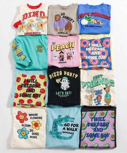 BREEZE(ブリーズ)の「ヴィンテージグラフィック長袖Tシャツ(Tシャツ/カットソー・キッズ・オフホワイト/アイボリー/チャコール/グリーン・80/90/100/110/120/130/140)」の10枚目の写真