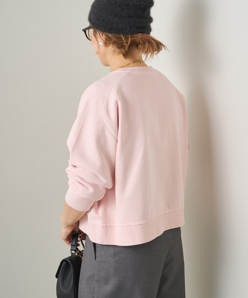 PUAL CE CIN（ピュアルセシン）の「ロゴ刺繍ショートスウェット（Tシャツ/カットソー・レディース・グレー/オフホワイト/サックスブルー/ピンク/イエロー/オートミール・FREE）」の15枚目の写真